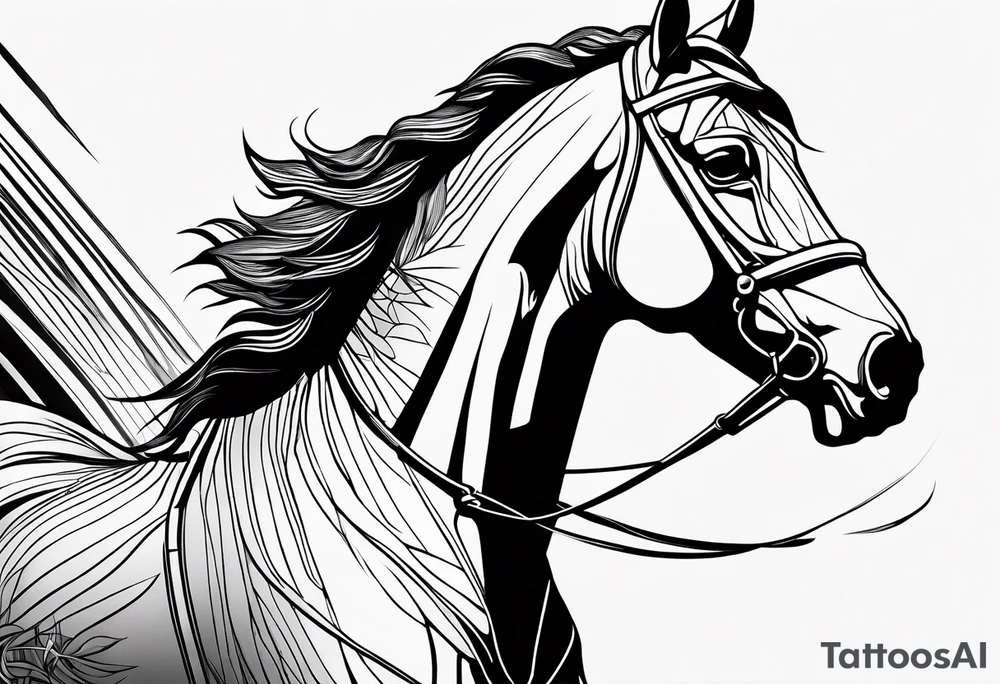 Cavalo correndo tattoo idea