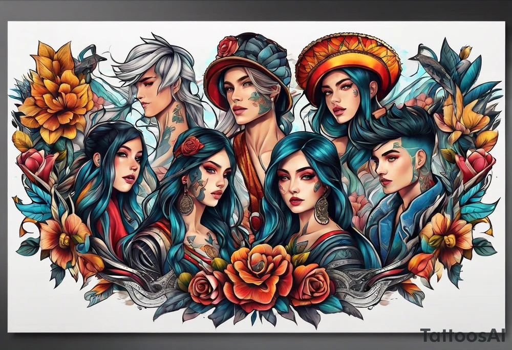 7 siblings tattoo idea