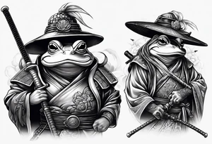 Frog samurai tattoo idea