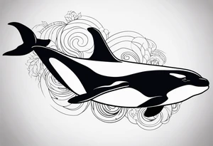 Orca whale tattoo idea