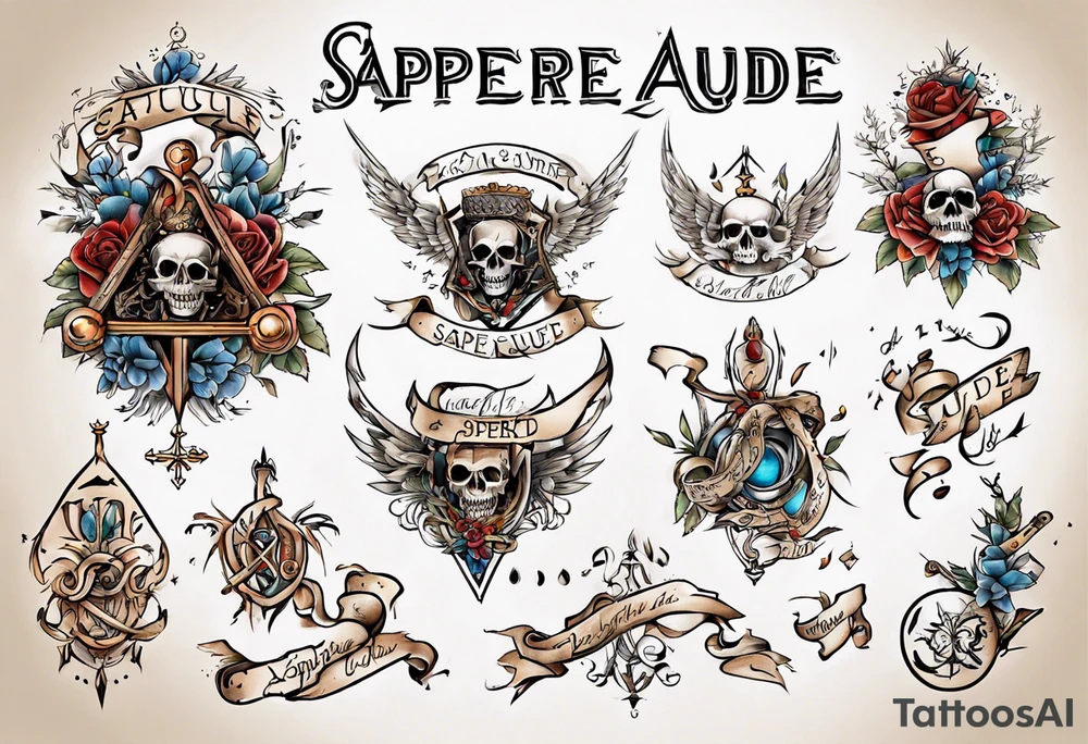 Schriftzug "sapere aude" tattoo idea