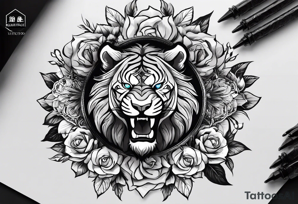 Тату рукав в стиле чикано, девушка с розами tattoo idea
