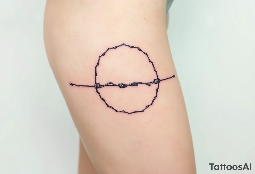 Razor wire shaped in ❤️ no veins tattoo idea