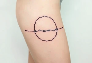 Razor wire shaped in ❤️ no veins tattoo idea