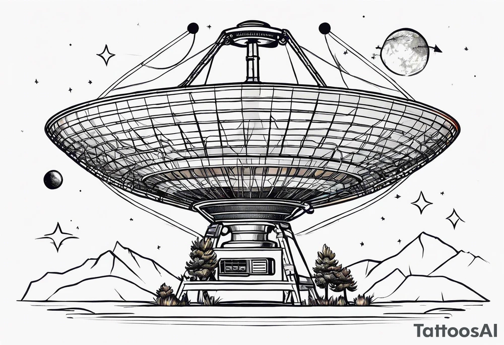 radio telescope antenna tattoo idea