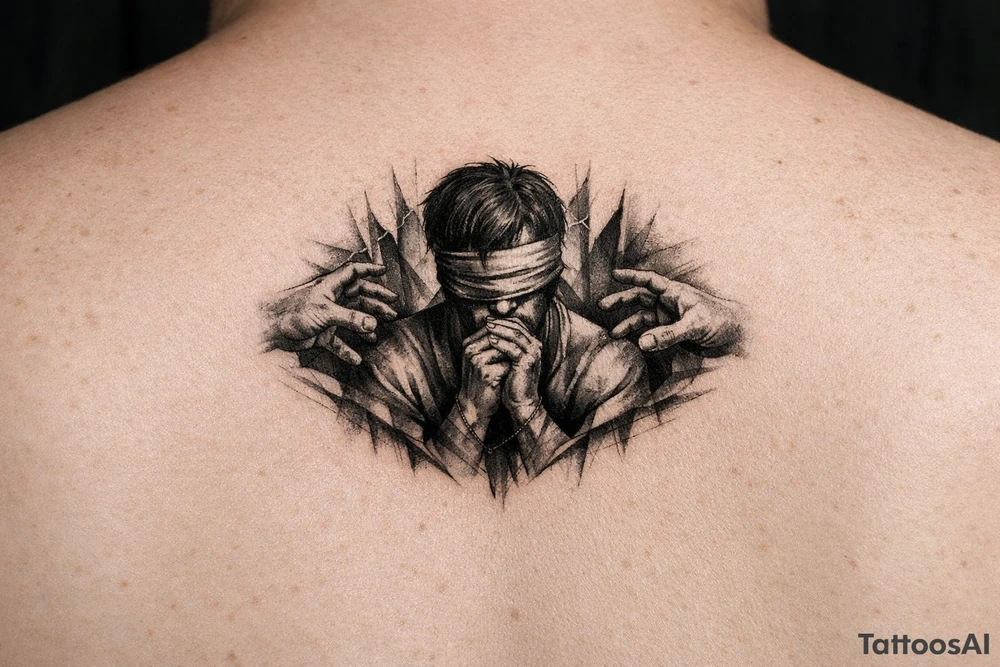 Reaching out for help in silence tattoo idea