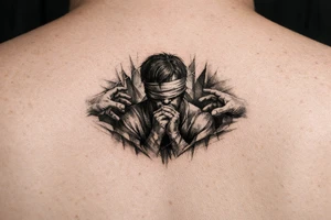 Reaching out for help in silence tattoo idea