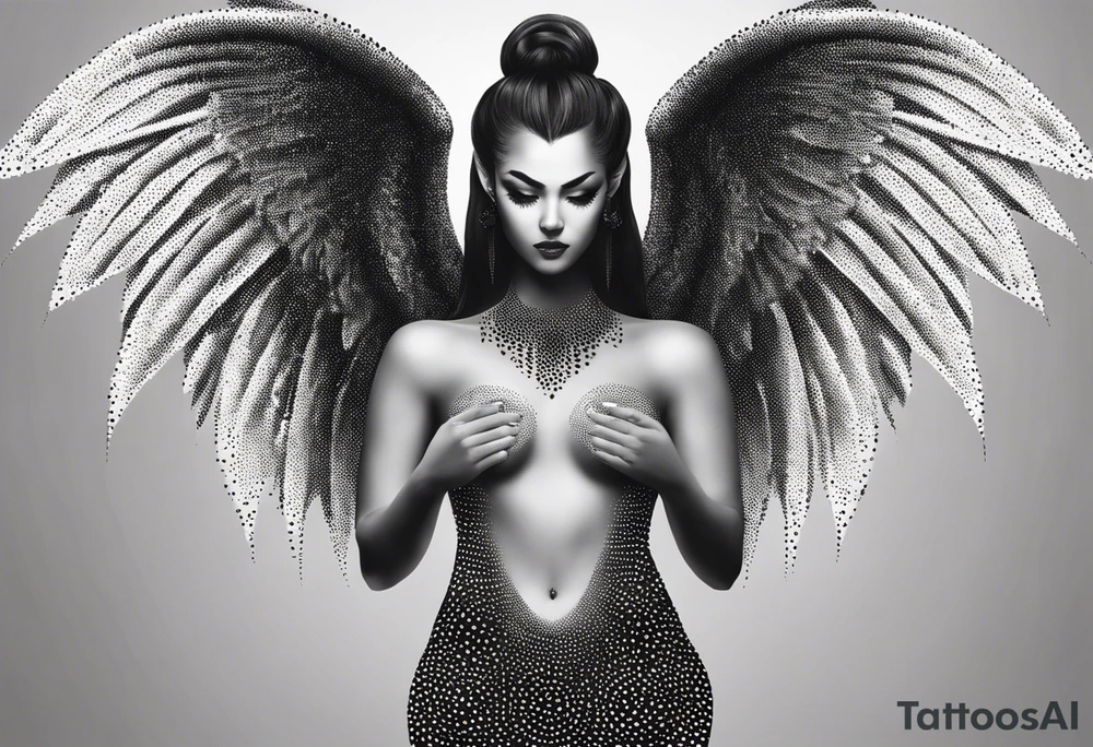 devilish angel demon tattoo idea