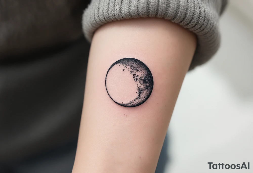 astrology moonsign aquarius in rough / mysterious aesthetic astrology inspired tattoo idea