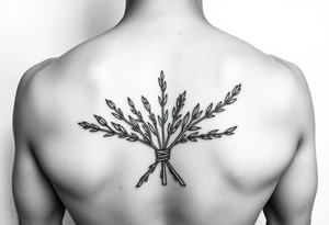 sage bundle underline tattoo idea