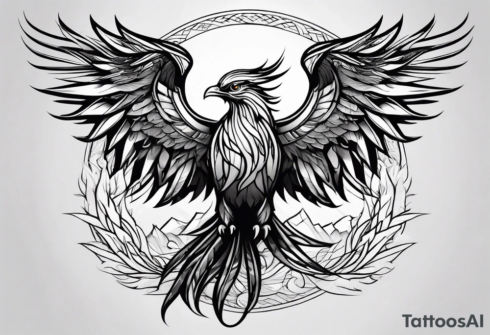 a phoenix symbolizing rebirth tattoo idea