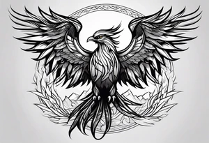 a phoenix symbolizing rebirth tattoo idea
