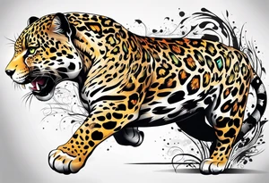 jaguar running tattoo idea