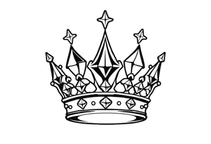 Crown diamonds tattoo idea