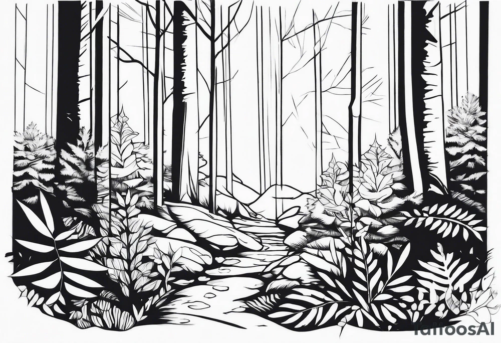Forest floor tattoo idea