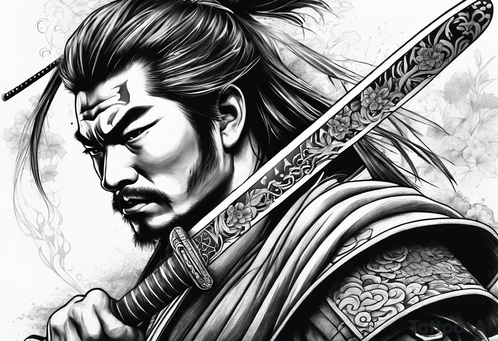samurai sword tattoo idea