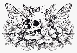 full body skeleton in pieces

 flowers and butterflies
simple design minimal sketch tattoo idea