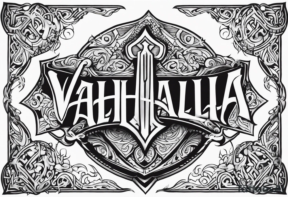 Valhalla
sword shield armour tattoo idea