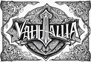 Valhalla
sword shield armour tattoo idea