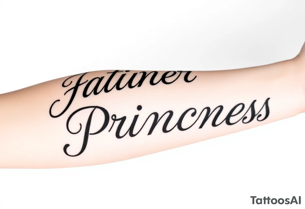 Father to the Princess tattoo idea