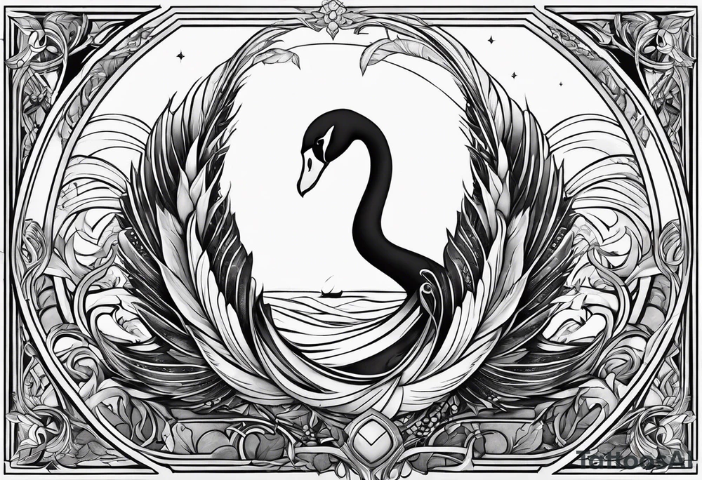 Silver Swan of Dol Amroth, Minimalist Logo tattoo idea