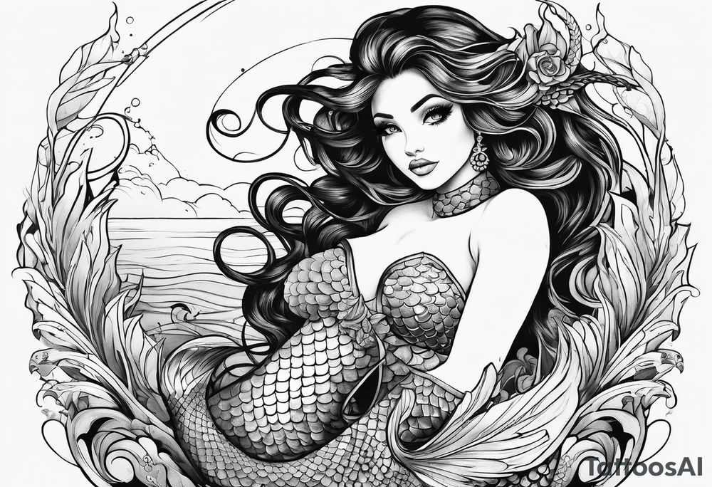 Mermaid tattoo idea