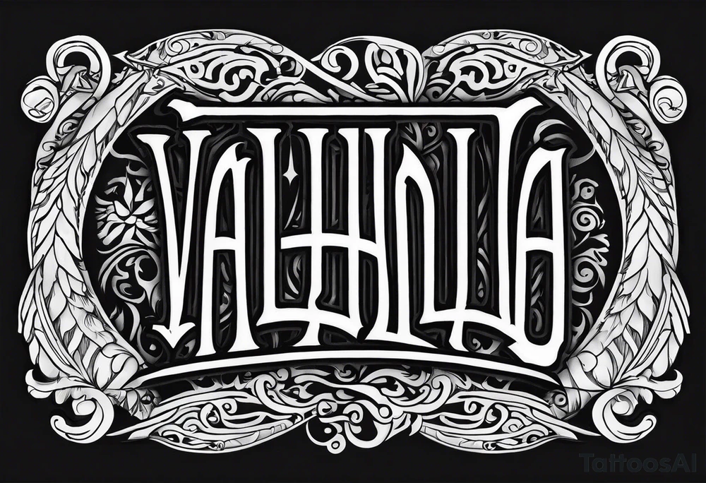Valhalla steps sword tattoo idea