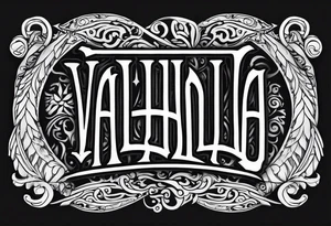 Valhalla  steps sword tattoo idea
