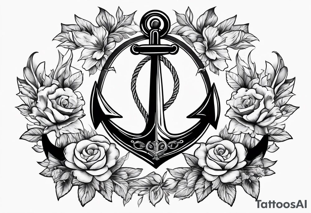 Sailor tattoo of 2 anchors crossed in the middle tattoo idea
