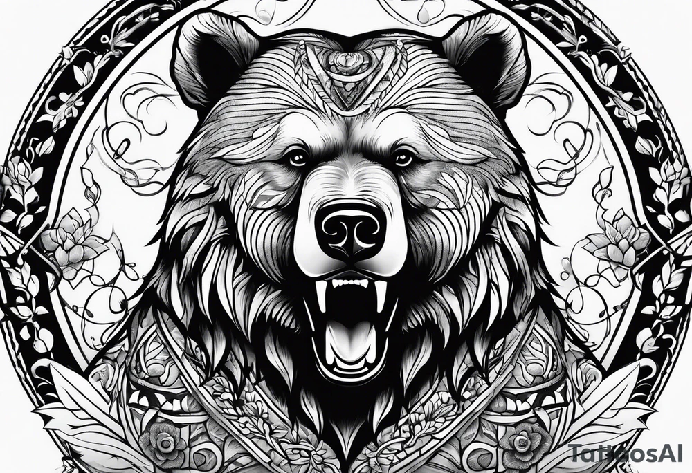 Dancing bear tattoo idea