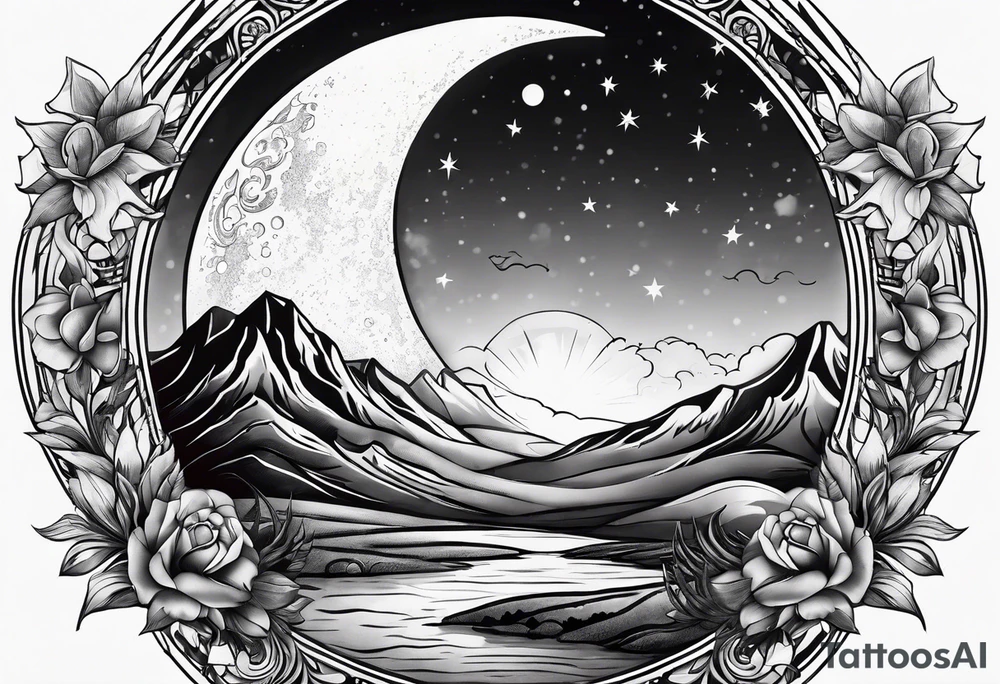 sacred moon tattoo idea