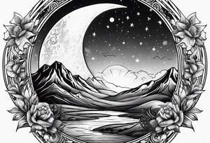 sacred moon tattoo idea