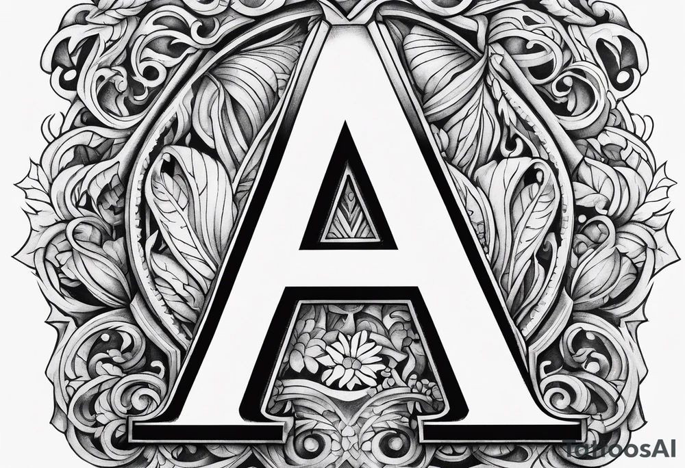 the letters A W R tattoo idea