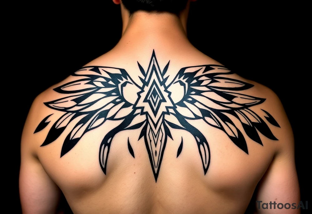 Native cherokee tribal for shoulder tattoo idea