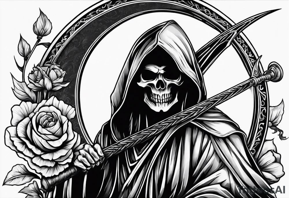grim reaper tattoo idea