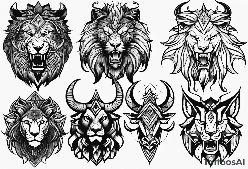a beast or a god tattoo idea