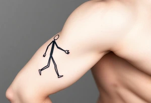 stick figures walking holding hands tattoo idea