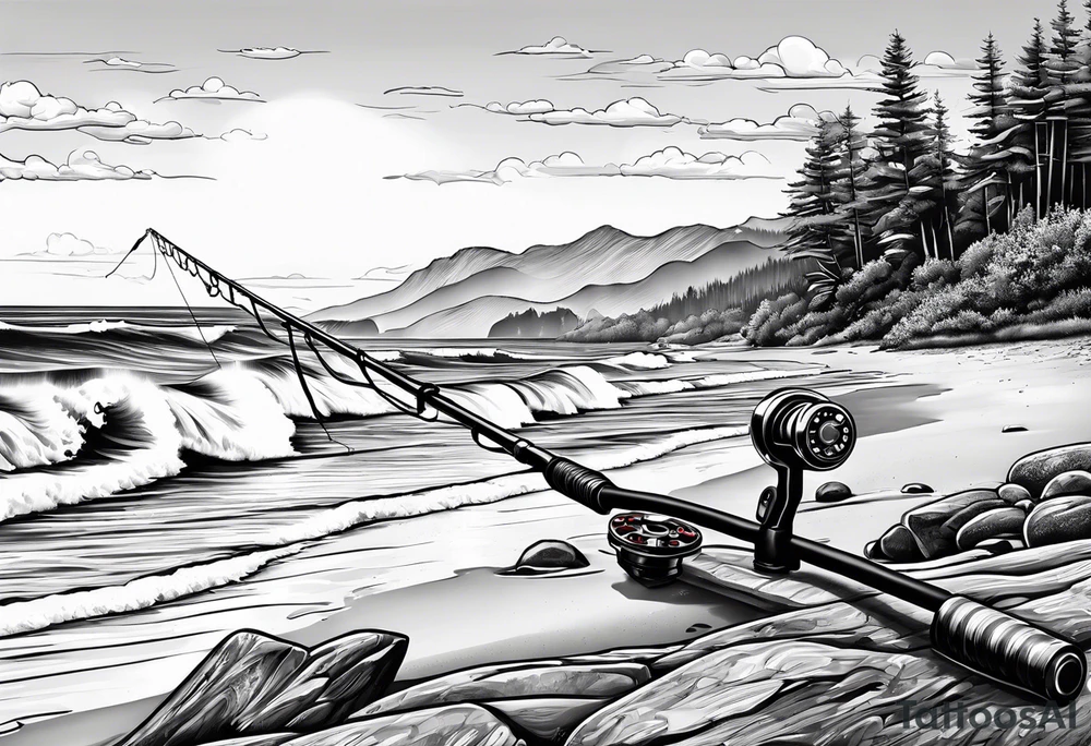 Fishing rod on a beach
do not put a fish in the picture tattoo idea