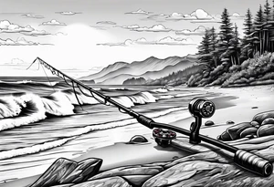 Fishing rod on a beach
do not put a fish in the picture tattoo idea