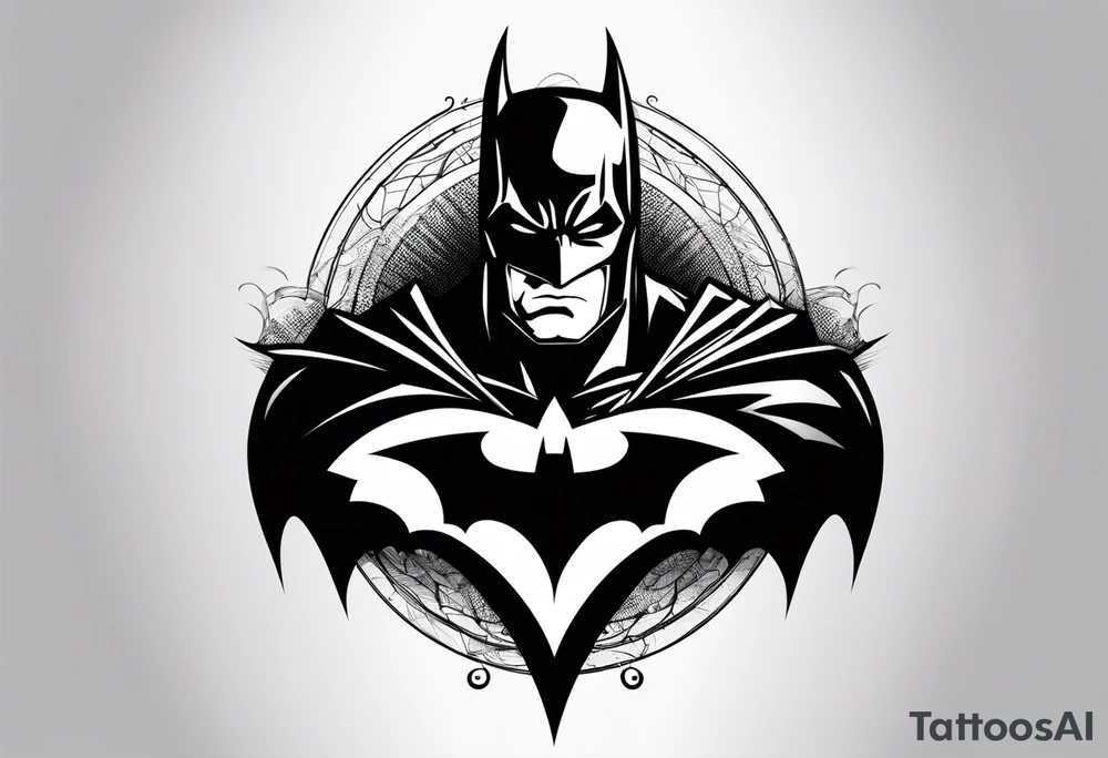 New batman symbol, grunge, tattoo idea