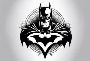 New batman symbol, grunge, tattoo idea