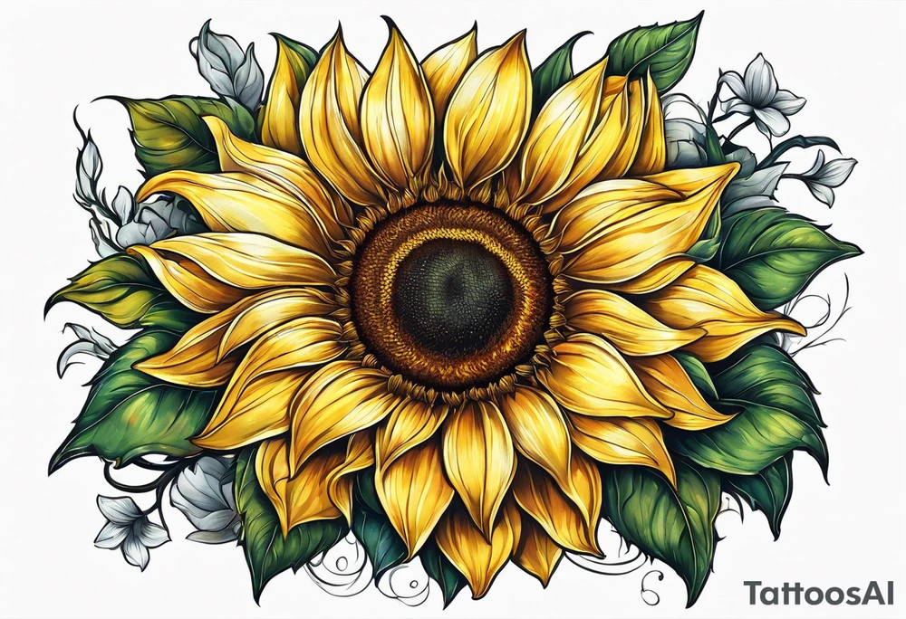 Sunflower for a male tattoo tattoo idea