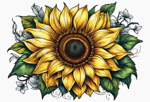Sunflower for a male tattoo tattoo idea