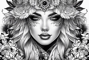 dolflamingo face tattoo idea