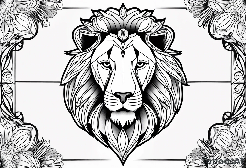Circles with pattern with astrological signs Libra, Aquarius and Pisces in middle. tattoo idea