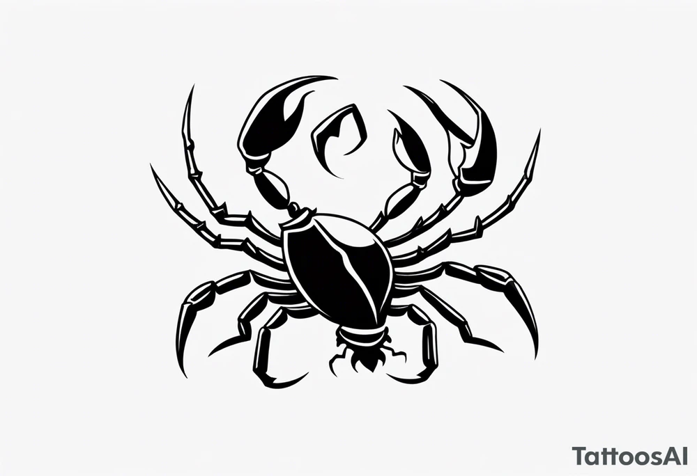 small cartoon scorpion tattoo idea