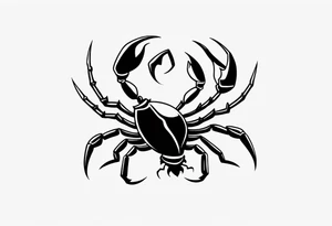 small cartoon scorpion tattoo idea