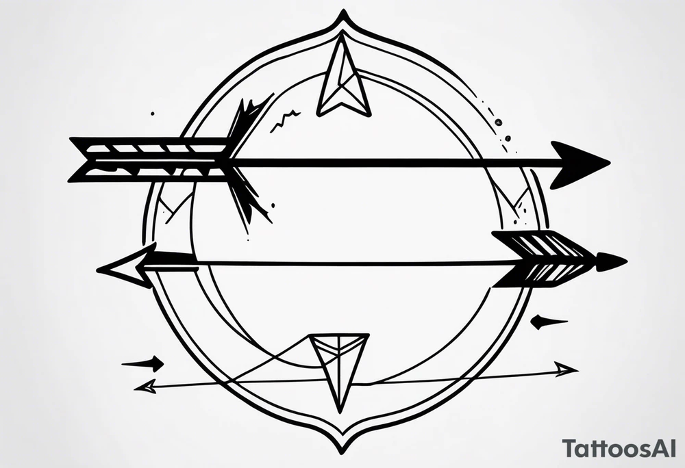 arrow and bow tattoo idea