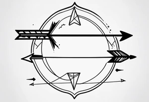 arrow and bow tattoo idea