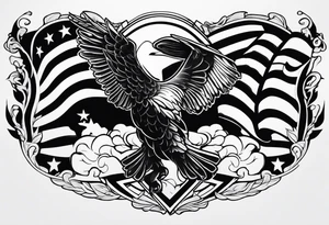 Michelangelo divine breath of life, U.S. flag, U.S. Air Force tattoo idea